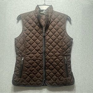 EUC Eddie Bauer Premium Goose Down Vest Min 75% Down Brown [XS]